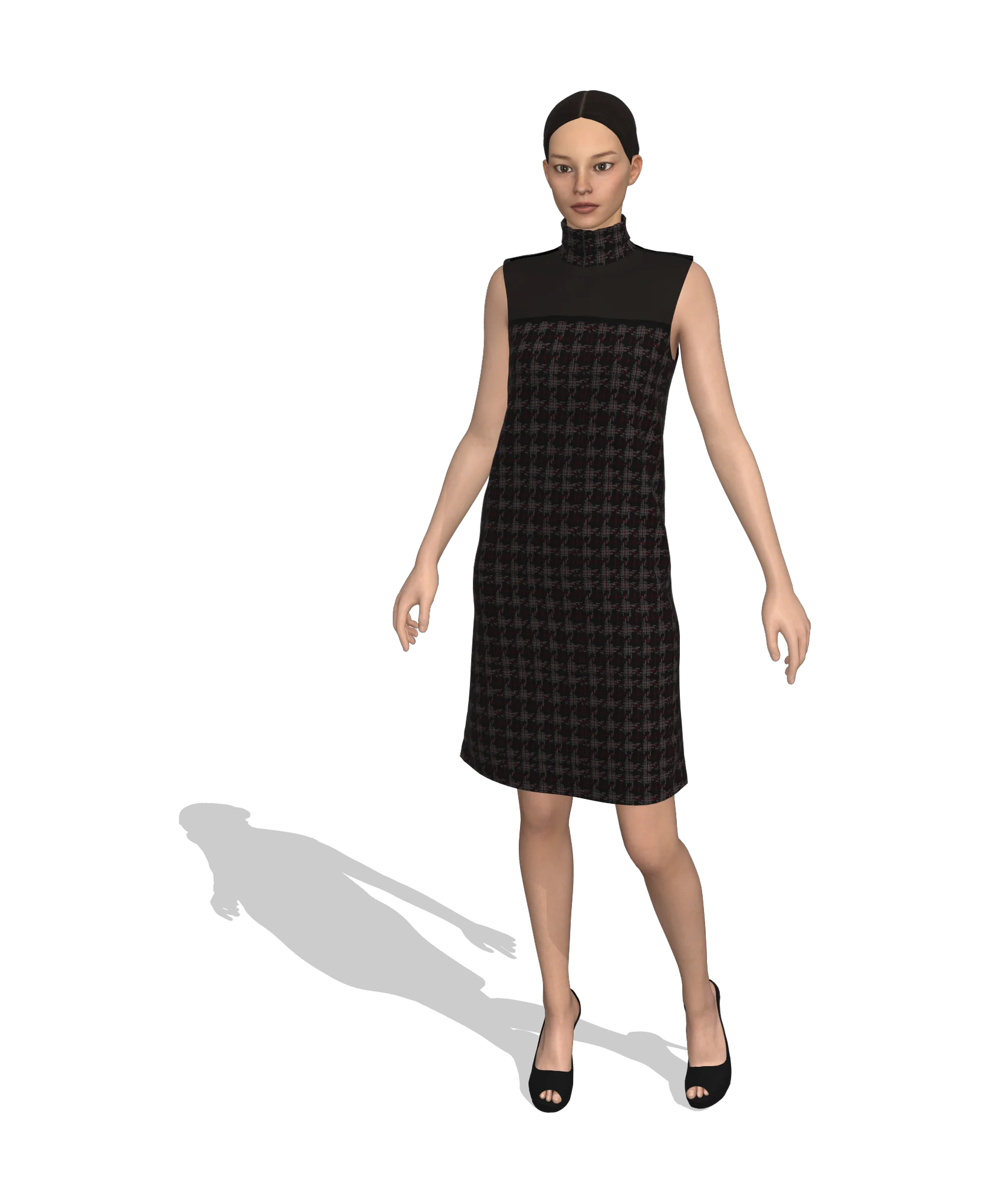 KDscion p75 sleeveless sheath dress - translucent two tone